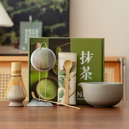 抹茶套装工厂-8件复古粗陶原矿