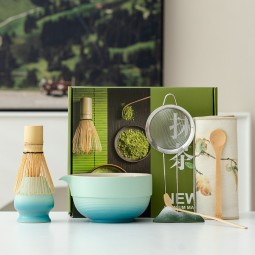 抹茶工具套装供应商-8件粗陶完整套装