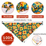 Dog Bandanas Factory - 2024 Spring Summer Floral Cotton