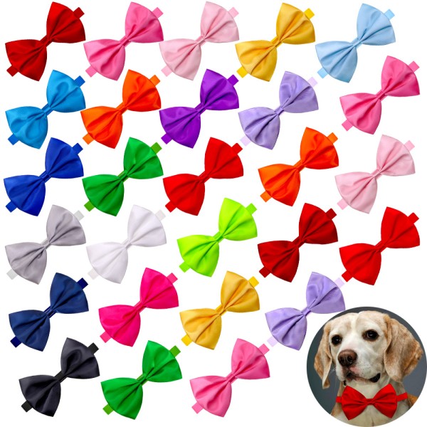 Adjustable Bow Tie Manufacturer - 18-Color Solid Small Dogs