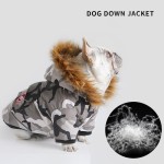 Designer Dog Jacket Supplier - Luxury Fur Collar Eiderdown Camouflage