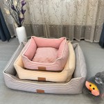 宠物垫工厂-夏季透气棉麻方形