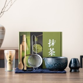 日式抹茶套装工厂-8件窑变瓷器茶具