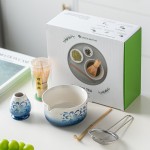 Blue White Matcha Set Factory - 5pcs Dyeing Rhyme Flowers
