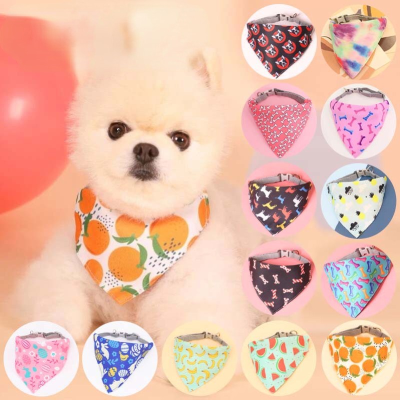 Dog Bibs Supplier - Cute Polyester Print Pattern All Seasons