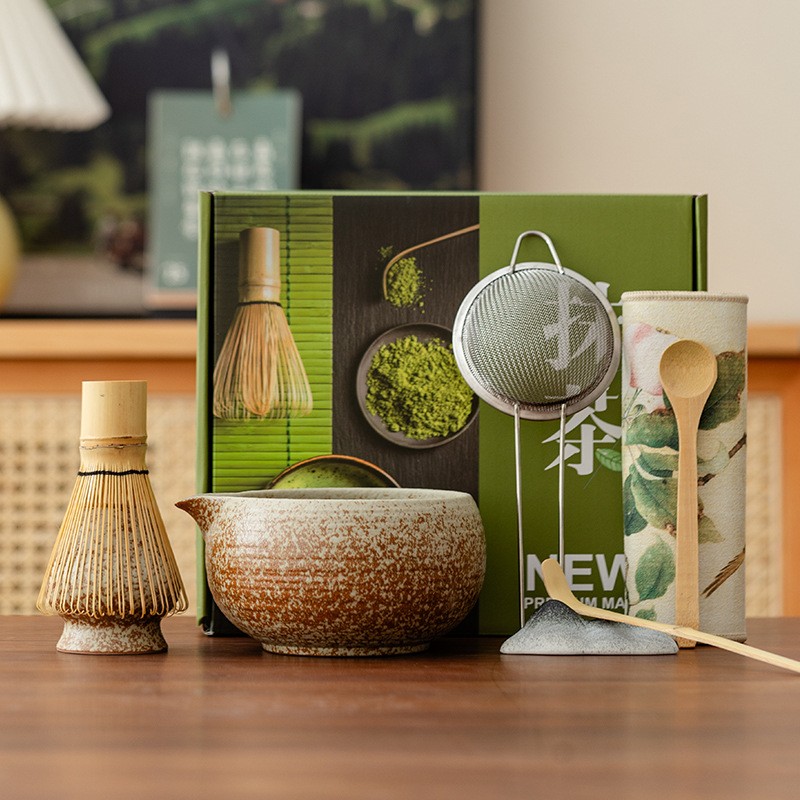 Ceramic Matcha Set Manufacturer - 8pcs Tea Wash Bamboo Brush