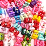 Yorkie Hair Bows Supplier - Handmade Winter Spring Rhinestones