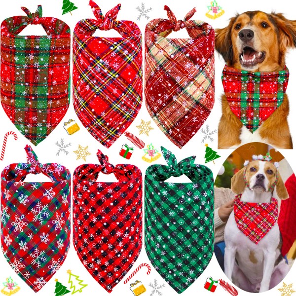 Pet Bandanas Factory - Wholesale Polyester Cotton Xmas Plaid