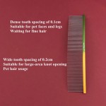 Pet Hair Removal Brush Supplier - 19cm Curved Dense Teeth Rainbow