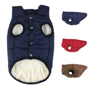 Dog Coat Manufacturer - Winter Solid Polyester Fleece Lined