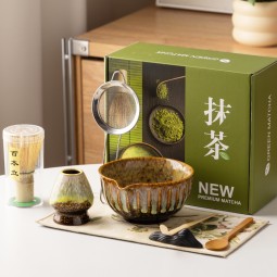 日式抹茶套装供应商-8件窑变系列白本立