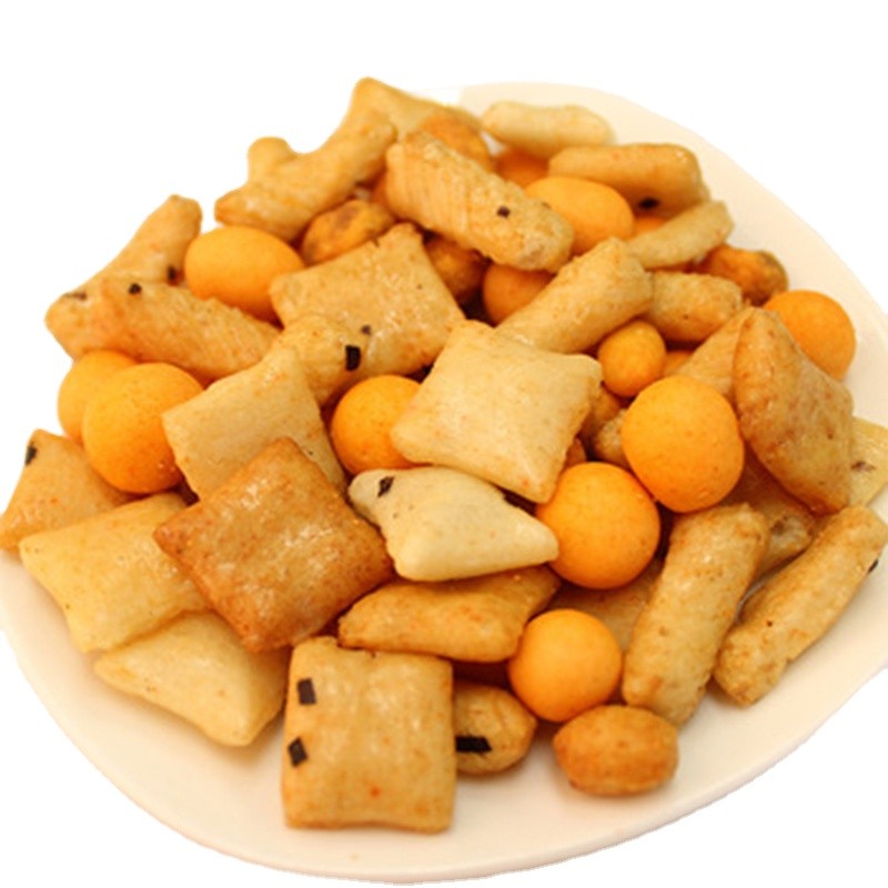 Rice Cracker Trail Mix Factory - OEM Peanuts Fried Crispy Snacks