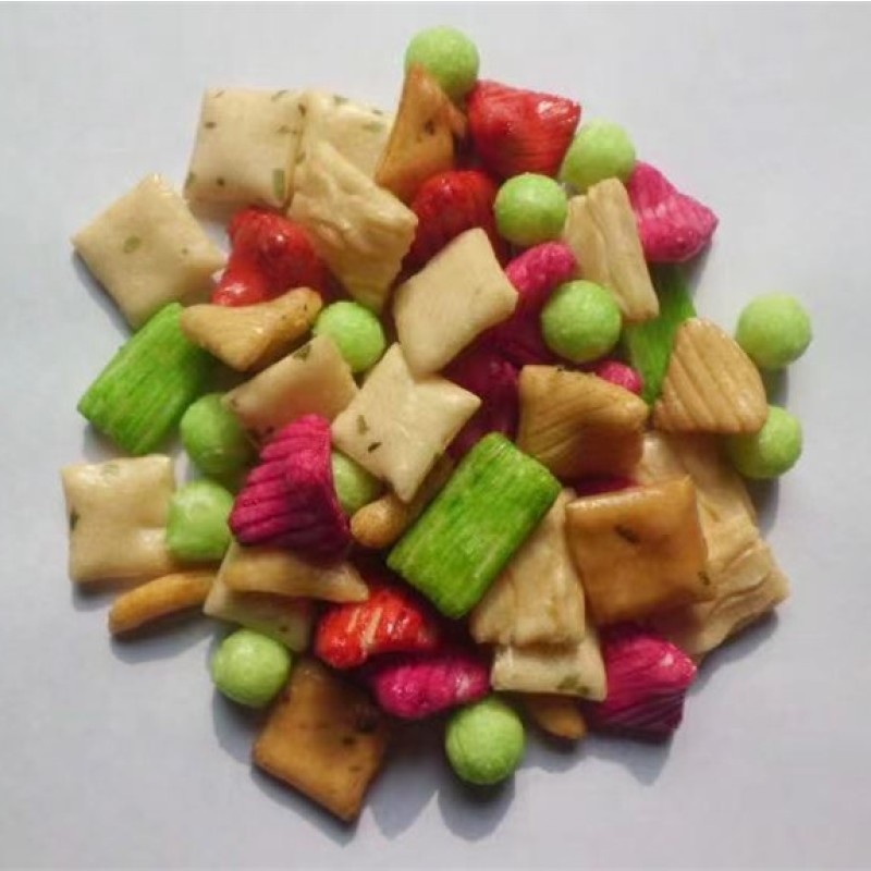 Roasted Rice Crackers Manufacturer - OEM Vegan Low Fat Colorful Crispy