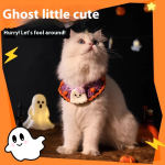 Pet Costume Supplier - Autumn Winter Halloween Knitted Kitten Hat Dog Collar Scarf