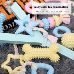 Small Dog Toy Supplier - Molar Stick Elastic Bite-Resistant Plastic Vinyl Teeth Cleaning