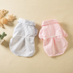 Pet Clothes Factory - Sleeveless Summer Cute Thin Striped Shirt Breathable Bowknot