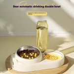 Double Bowl Pet Dish Manufacturer - Automatic Eco-Friendly Plastic Dispensing Feature