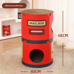 Integrated Scratching Board Factory - Nest Wear-Resistant Corrugated Cat House Wall Sticker