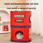 Integrated Scratching Board Factory - Nest Wear-Resistant Corrugated Cat House Wall Sticker
