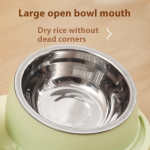 Slanted Mouth Bowl Supplier - Dual Anti-Knock Plastic Dog Cat Food Rice Bowl