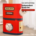 Integrated Scratching Board Factory - Nest Wear-Resistant Corrugated Cat House Wall Sticker