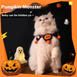 Pet Costume Supplier - Autumn Winter Halloween Knitted Kitten Hat Dog Collar Scarf