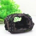 Wine Barrel Ornament Supplier - Resin Antique Craft for Fish Tank Aquarium Decoration