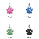 Oil Drip Dog Tag Manufacturer - Stainless Steel Glitter Paw Print Laser Engravable