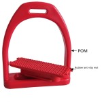 Stirrup Factory - Plastic Horse Pet Supplies Black Red Rubber Anti-slip POM Pedal
