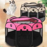 Pet Tent Supplier - 11411458cm Delivery Room Octagon Dog Cage Oxford Cloth Folding