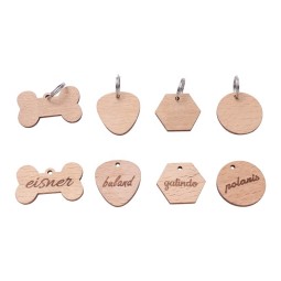 Wooden Pet Tag Supplier - Manufacturer Wholesale Blank Laser Semi-finished Can Be Marked