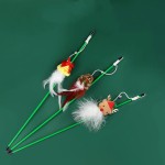 Christmas Cat Toy Supplier - Teaser Santa Shoes Tree Deer Bell Series Interactive