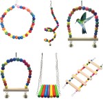 Bird Swing Factory - Colorful Swing Ladder Climbing Station Pole Cage Accessories