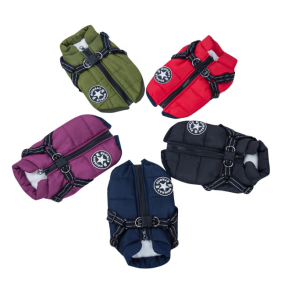 Pet Coat Supplier - Hot Selling Autumn Winter Flleece Harness Integrated Cotton Waterproof