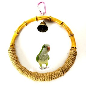 Bamboo Ring Supplier - Parrot Toy Natural Bamboo Ring Swing Wear-Resistant Bite-Resistant
