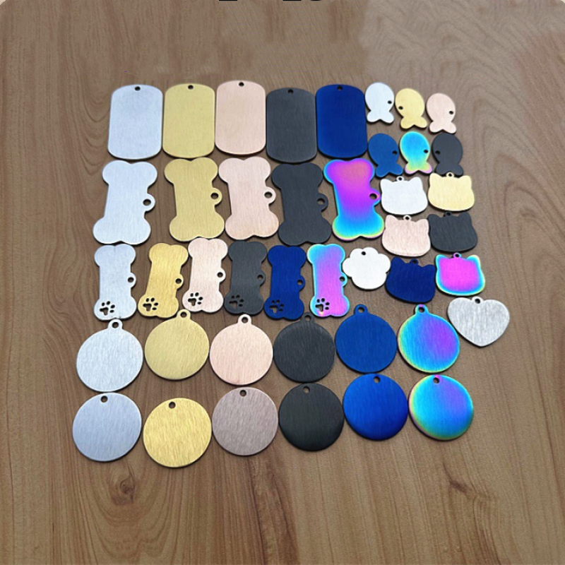 Pet ID Tag Manufacturer - Customizable Engraved Brushed Matte Stainless Steel