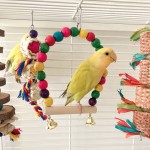 Bird Toy Supplier - Natural Wooden Nibbling Set Perching Supplies Chewing Beak Grinding
