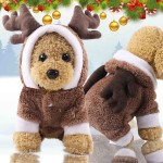 Pet Clothes Manufacturer - Autumn Winter Festival Four Legs Thick Fleece Warm Button