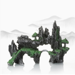 水族箱饰品源头工厂-新款景观装饰环保树脂人造山带洞穴