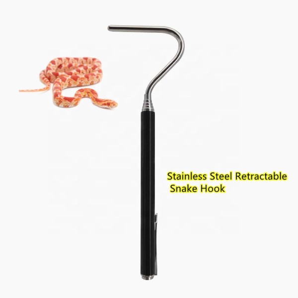 Snake Hook Factory - Stainless Steel Reptile Supplies Portable Retractable Catcher