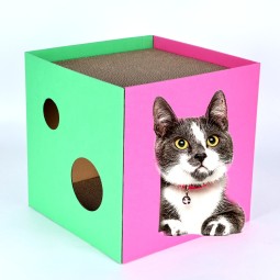 猫抓板生产厂家-耐磨防刮纸板高密度瓦楞纸流浪猫屋