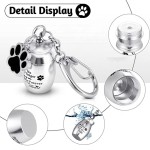 Ashes Pendant Supplier - Hot Sale Key Chain Dog Paw Pendant Urn Alloy Perfume Bottle