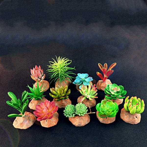 Succulent Plant Supplier - Potted Tabletop Decoration Reptile Box Artificial Green Plant