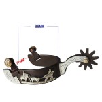 Cowboy Spurs Manufacturer - Western Inlaid White Copper Plate Copper Buckle Bronze Men's