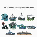 Resin Shipwreck Supplier - Eco-Friendly Sunken Sailboat Decor Aquatic Landscape Hiding
