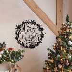 Christmas Wreath Supplier - Wrought Iron Snowflake Wreath Wall Hanging Holiday Home