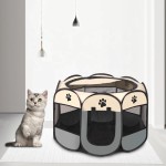 Cat Litter Room Factory - 919158cm Octagonal Dog Cage Fence Grab-resistant Oxford