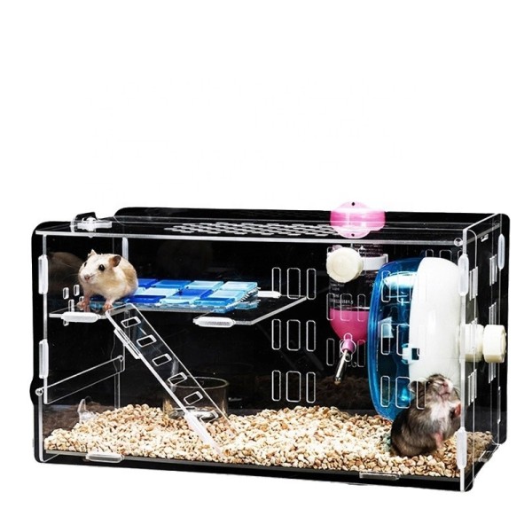 Hamster Cage Factory - Safe Acrylic Material Mini Cage Small Nest Transparent Silent