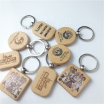 Keychain Manufacturer - Factory Direct Supply Wood Laser Engraving Personalized Beech