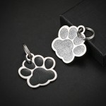 Oil Drip Dog Tag Manufacturer - Stainless Steel Glitter Paw Print Laser Engravable